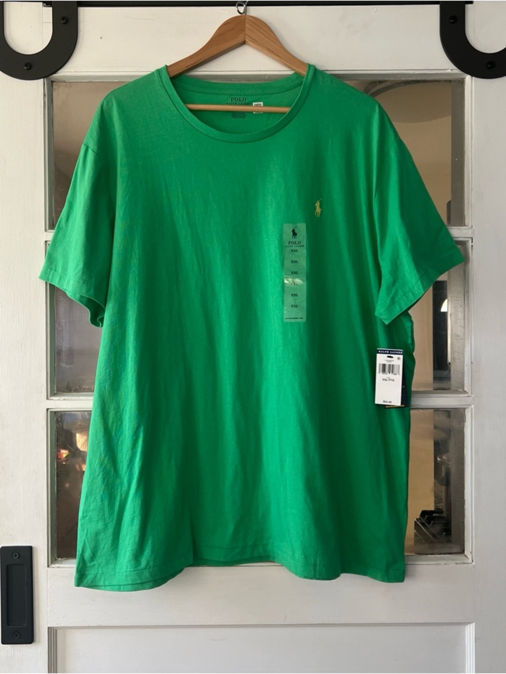 NWT Polo by Ralph Lauren Bright Green Crewneck Tee with Embroidered Pony